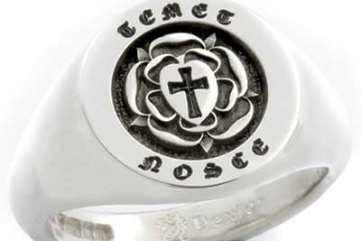 Temet Noche Lutherian Symbol Signet Ring