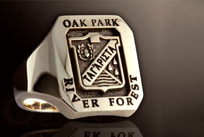 Oak Park River Forest School University Signet Ring