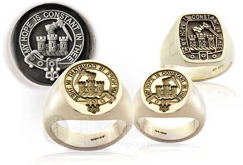 MacDonald of Clanranald clan ring engraving examples
