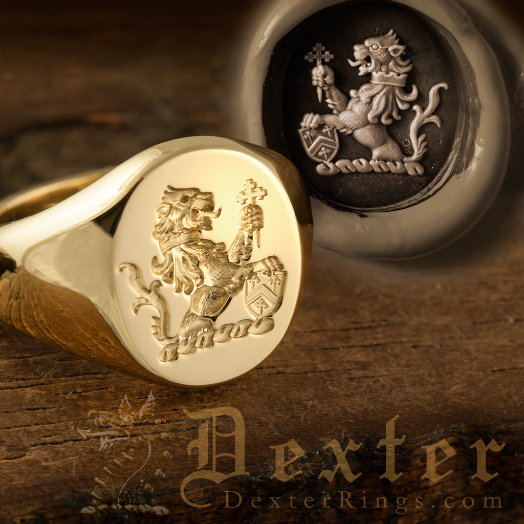 Signet Rings Engraved With Crests