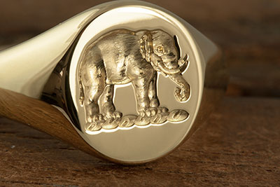 Elephant Crest Ring