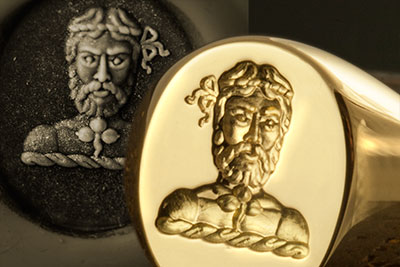 Crest Ring Depicting a 'Moorish' Mans Head