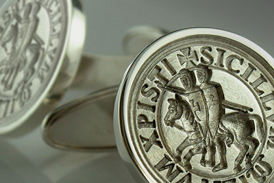 Knights Templar Ancient Seal Cufflinks