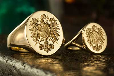 Imperial Eagle elegance & classic signet rings