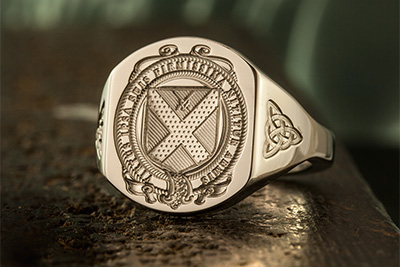 O'Dowd Armorial desk seal and titanium ring