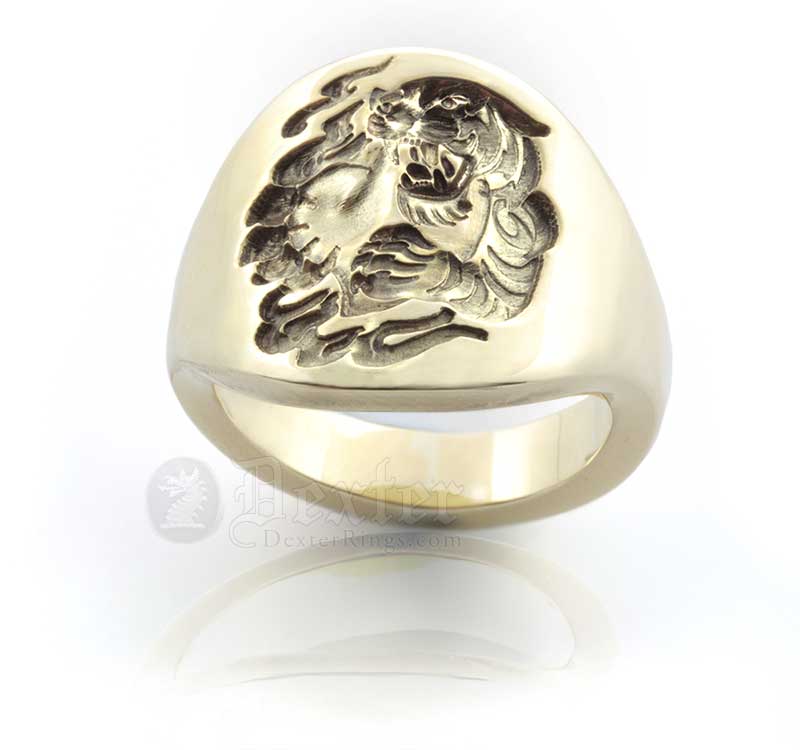 Tiger signet ring store