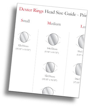 Print out Ring Head Size Guide at Actual Size