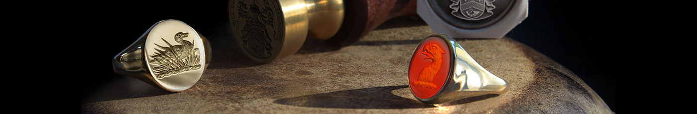 custom bespoke engraved signet rings pendants cufflinks and desk seals