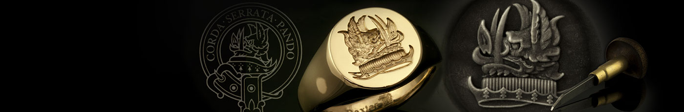 Scottish Clan Signet Rings - Lockhart Clan Ring Example