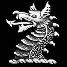 Dexter Rings Dragon Head Crest Logo