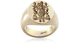 Gold Engraved Signet Ring