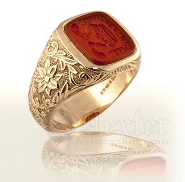 Sculpted Gemstone Signet Ring