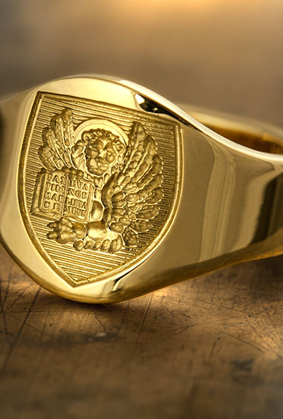 Wedding in Venice - Small Cigar Band Engraved Lion of St. Mark