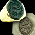 oriental signet ring and wax
