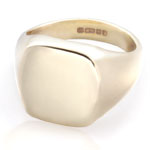 Cushion Signet Ring Un-Engraved