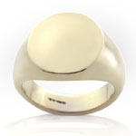 Round Signet Ring Un-Engraved Face