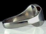 Un-Engraved Titanium Signet Ring Back View