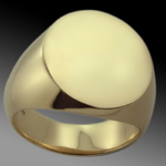 Un-engraved 'Bulbous Oval' Supersize Signet Ring
